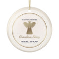 Angel Memorial Ornament, Personalized In Loving Memory Christmas Ornament with Optional Voice QR Code