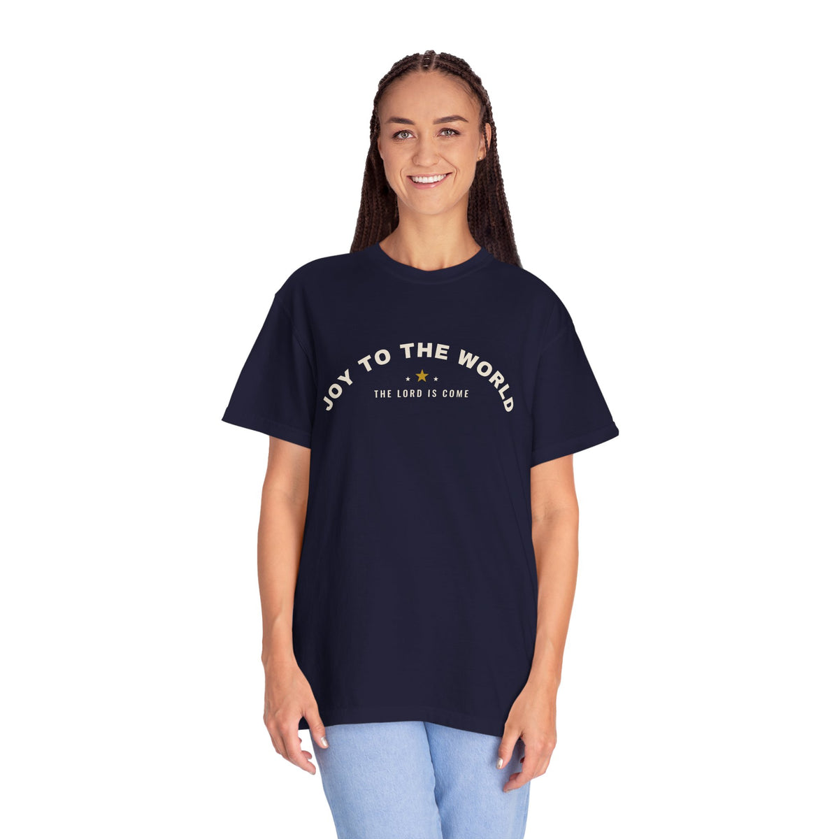 Joy to the World Shirt, Comfort Colors Christian Christmas Tee, Retro Religious Christmas T-Shirt, Unisex Faith Holiday Shirt, Church Gift