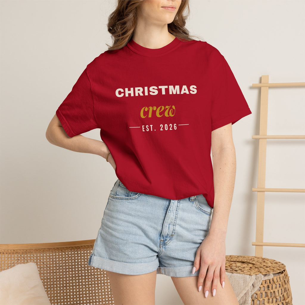 Christmas Crew Shirt 2026, Comfort Colors Matching Family Christmas Tee, Unisex Group Christmas T-Shirt, Family Photo Holiday Shirt