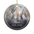 Memorial Photo Ornament, Personalized In Loving Memory Christmas Ornament with Optional Voice QR Code Back