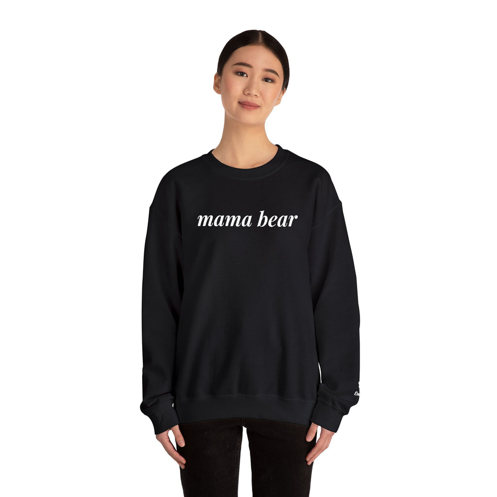 Mama Bear Sweatshirt, Embroidered Mama Bear Crewneck with Kids Names on Sleeve, Personalized Mom Gift, Custom Mama Sweatshirt