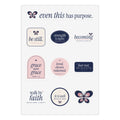 Butterfly Christian Bible verse sticker sheet
