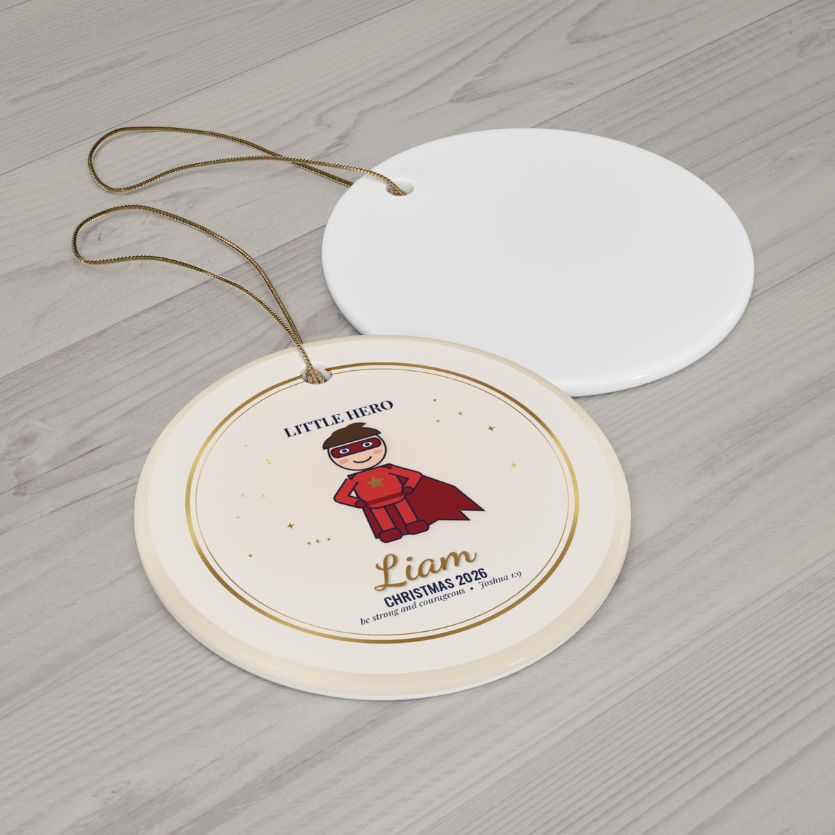 Little Hero Ornament, Personalized Superhero Christmas Ornament for Kids, Custom Name Ornament 2026, Boy or Girl