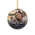 Custom Photo Christmas Ornament 2026, Personalized Ceramic Photo Ornament with Name and Bible Verse