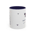Fruit of the Spirit Accent Mug | Galatians 5:22-23 Butterfly Christian Coffee Mug with Navy Handle | Faith Gift 11oz