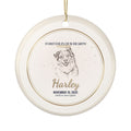 Dog Memorial Ornament from Your Photo, Personalized Pet Loss Gift, Optional Bark QR Code