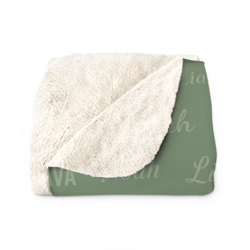 Personalized Mama Blanket with Kids Names, Sherpa Fleece Throw, Christian Mom Gift, Proverbs 31:28