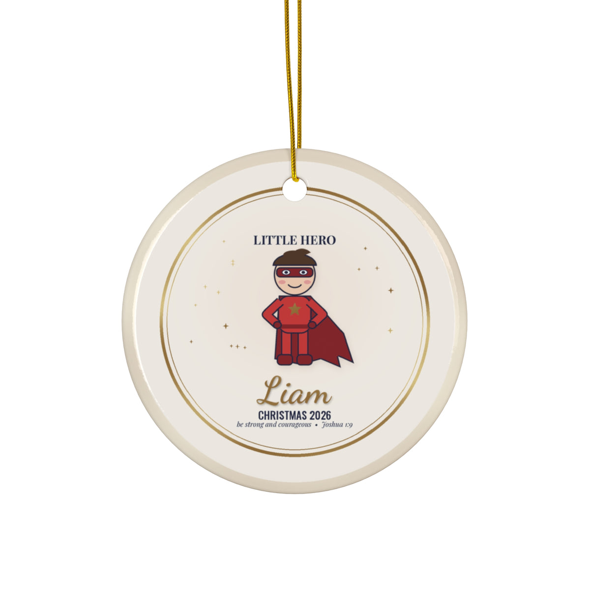 Little Hero Ornament, Personalized Superhero Christmas Ornament for Kids, Custom Name Ornament 2026, Boy or Girl