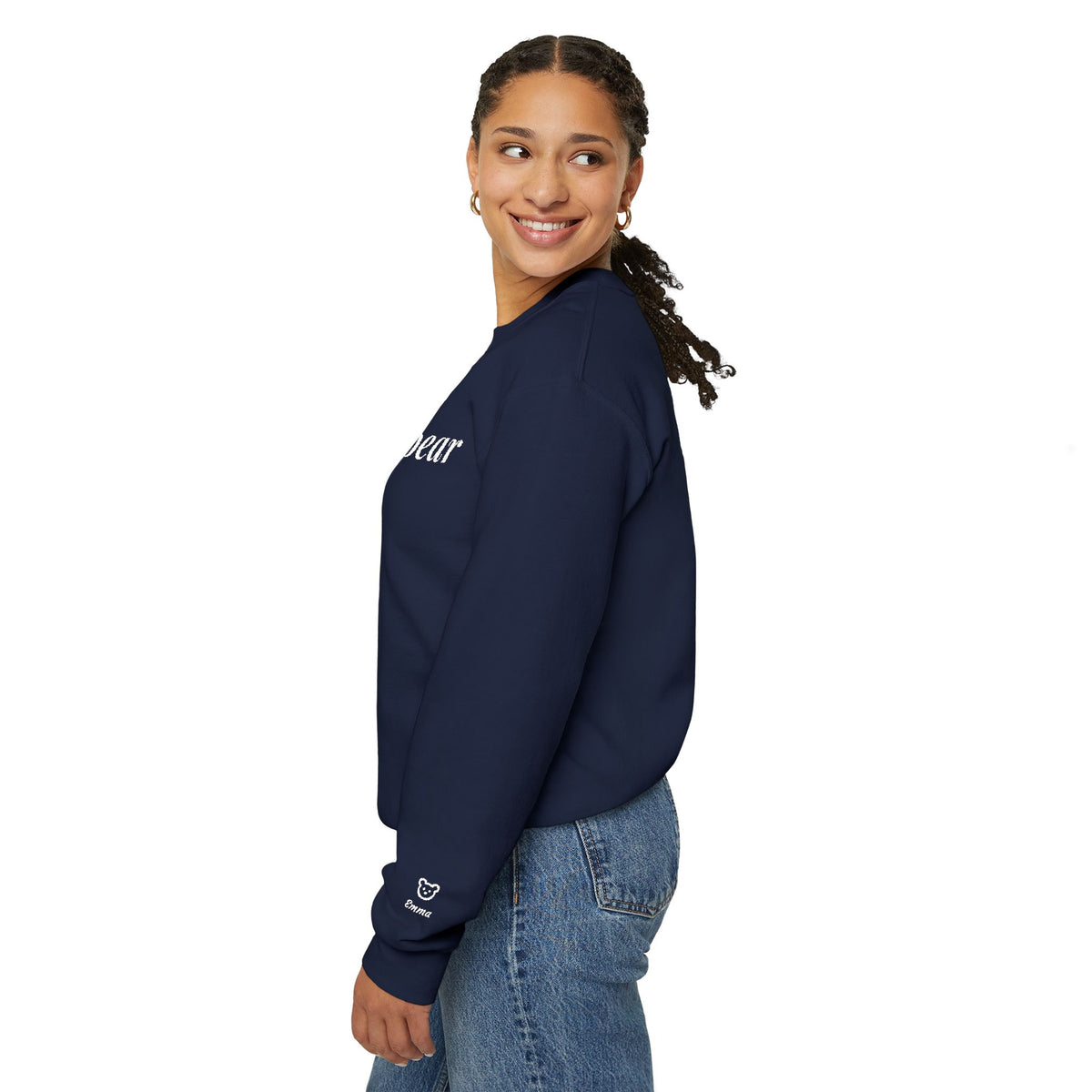 Mama Bear Sweatshirt, Embroidered Mama Bear Crewneck with Kids Names on Sleeve, Personalized Mom Gift, Custom Mama Sweatshirt