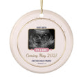 Sonogram Ornament, Pregnancy Announcement Christmas Ornament, It's a Girl or It's a Boy, Optional Heartbeat QR Code